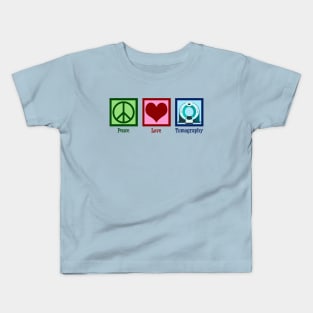 Peace Love Tomography Kids T-Shirt